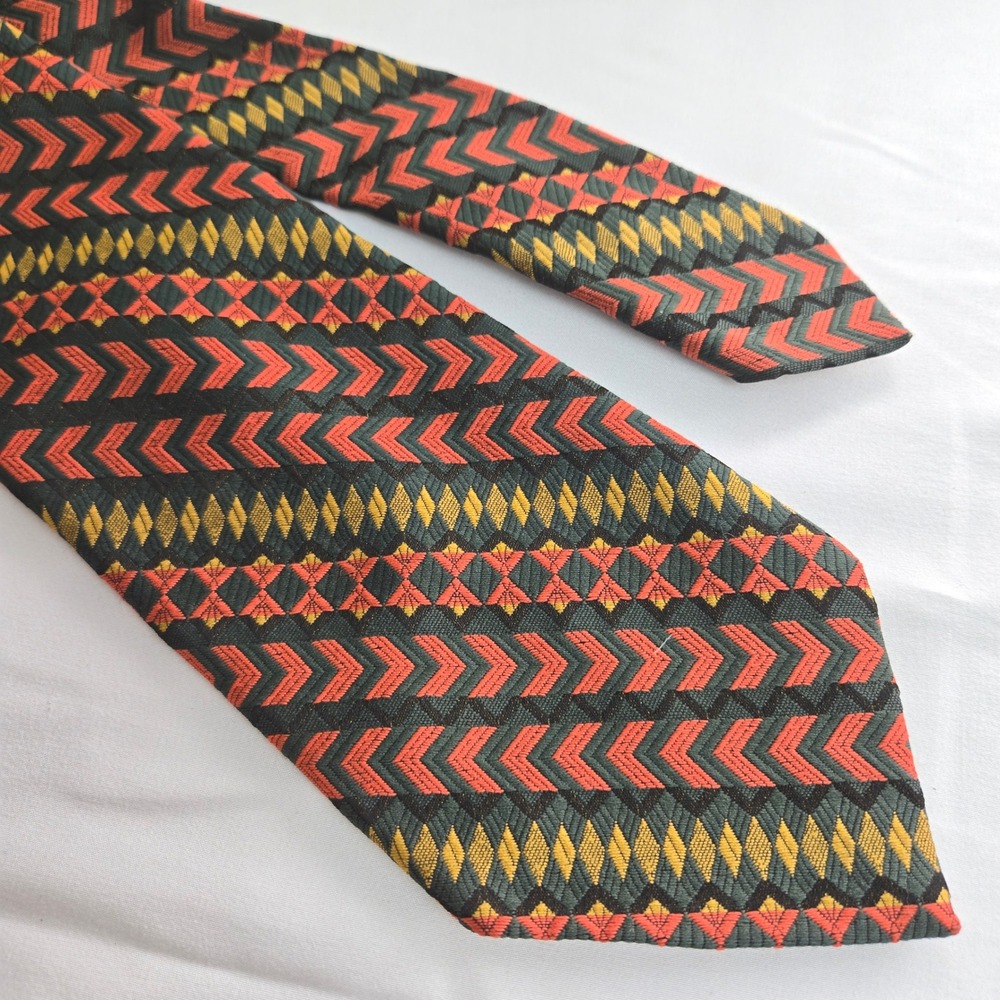 Travatta d'Este Neck Tie Handmade In Italy Acetate Striped Multicolor 57" Length